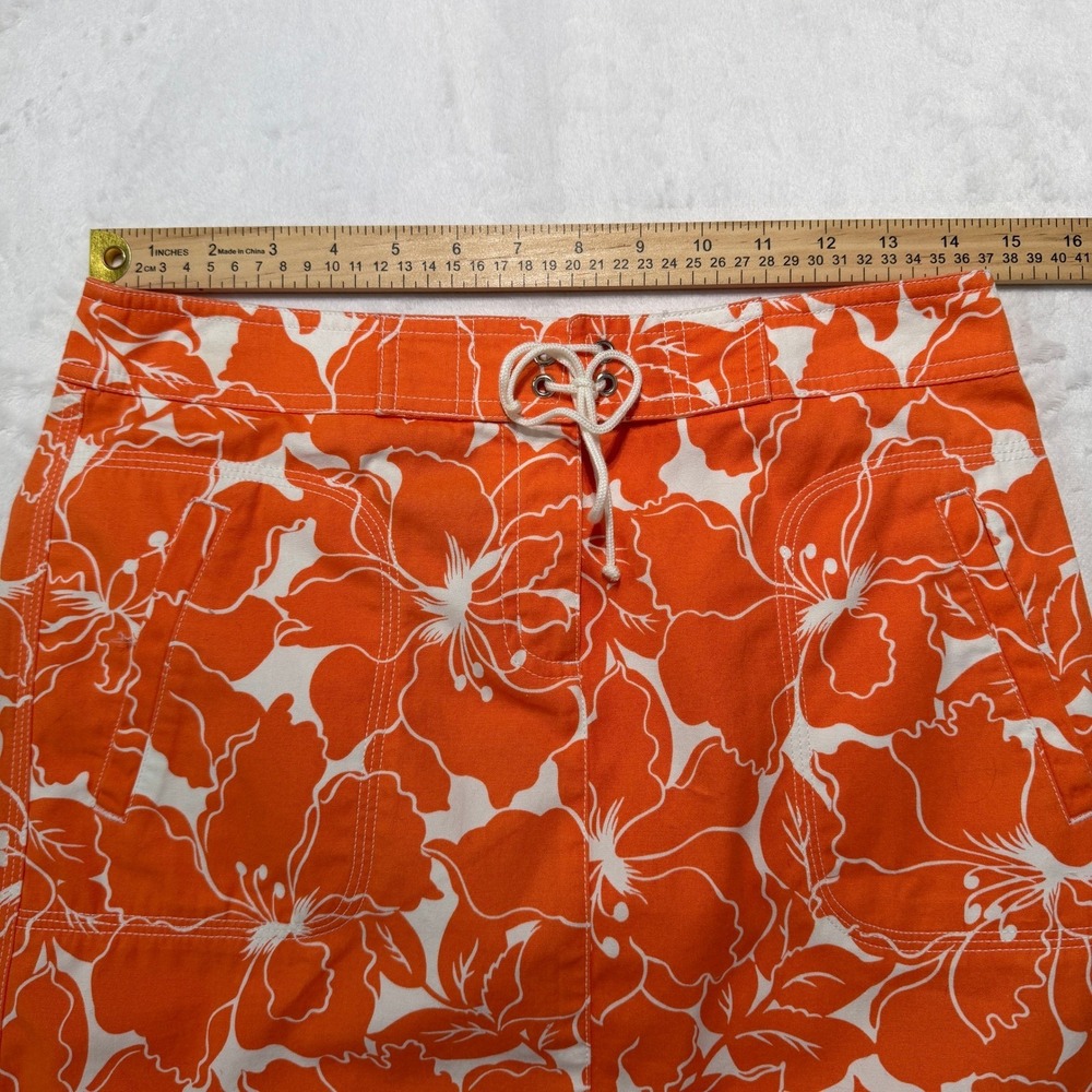Y2K Tropical Hibiscus Print Mini Skirt Beachy Surf Resort Preppy Coastal Size 4‎ - Picture 4 of 7